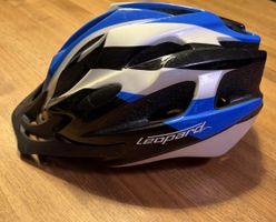 Leopard Velohelm, Grösse M/L, mit Regenschutz- top Zustand!