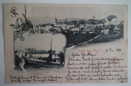 Wyl 1898  Ansichtskarte Gruss aus Wyl, gelaufen nach Thalwil