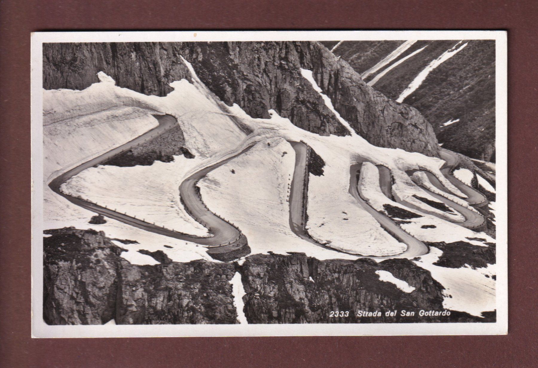 Ansichtskarten: Strada del GOTTARDO - Neve - 1946 – Gebraucht aus Pully von nicecards-shop