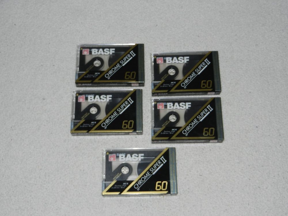 5x BASF CHROME SUPER II MC-LEERKASSETTEN 60 MIN.NEU&OVP | Kaufen auf ...