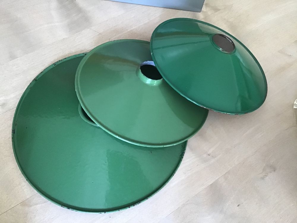 Vintage Lampenschirm Aus Metall – Grünes Messing, 30 Cm Breit, Für E27 Birnen