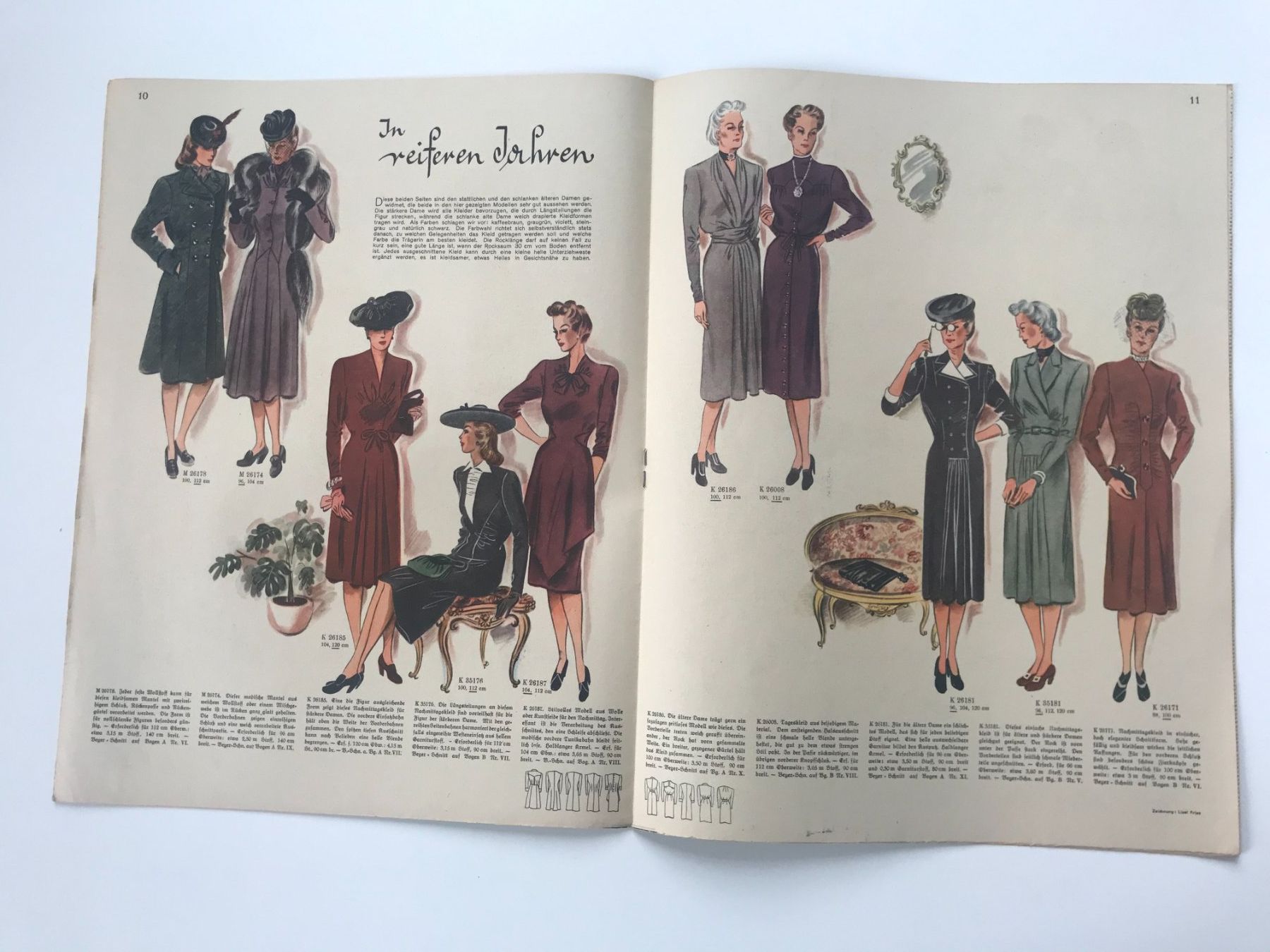 Cartamodelli: Deutsche Moden-Zeitung Beyer Leipzig Schnittmusterbogen 1942 – Usato da Brüttisellen venduto da Buxus 3