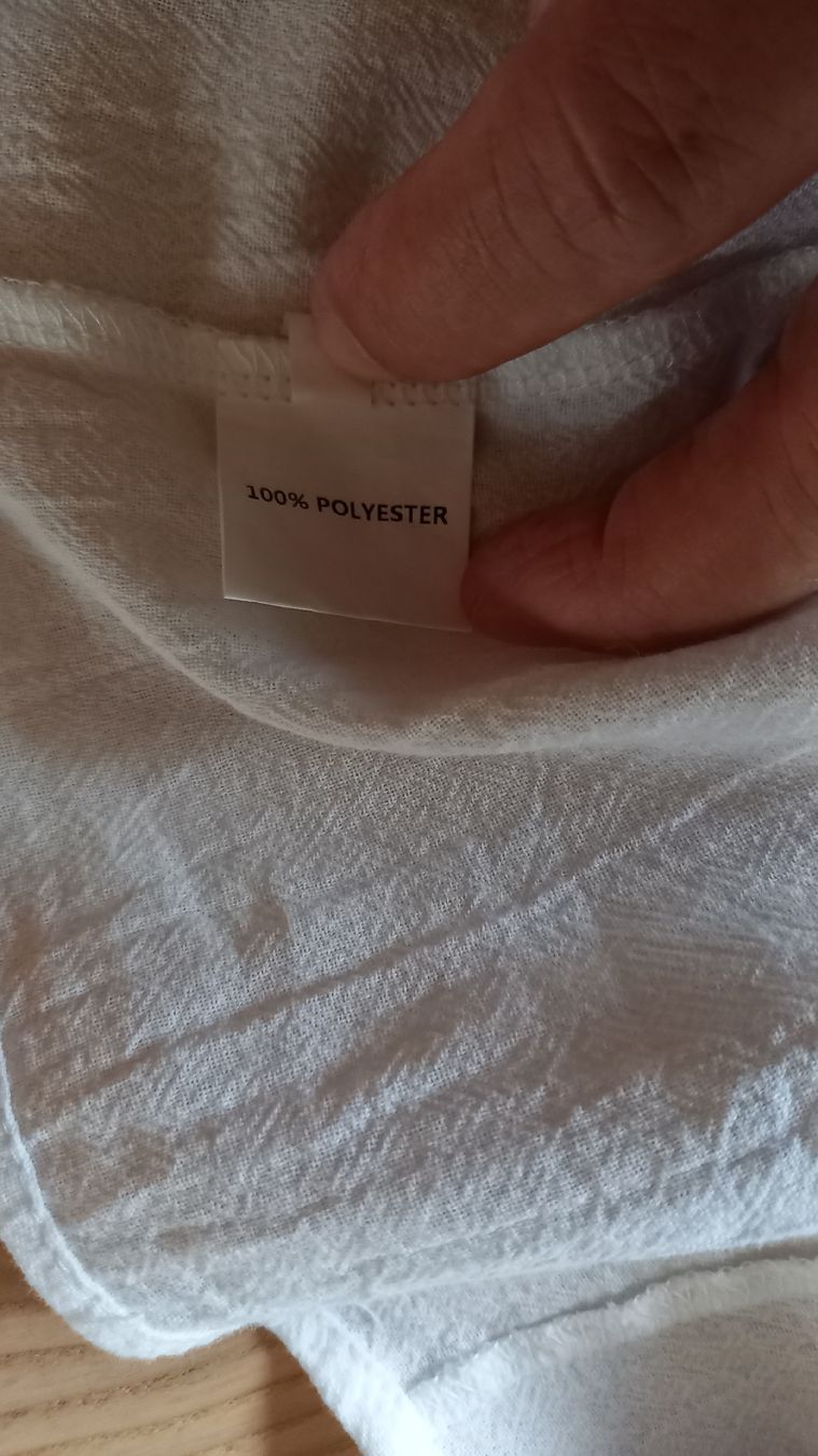 Camicette: Damen Bluse weiss Grösse L 100% Polyester – Usato da St. Gallen venduto da Otterndorf 4