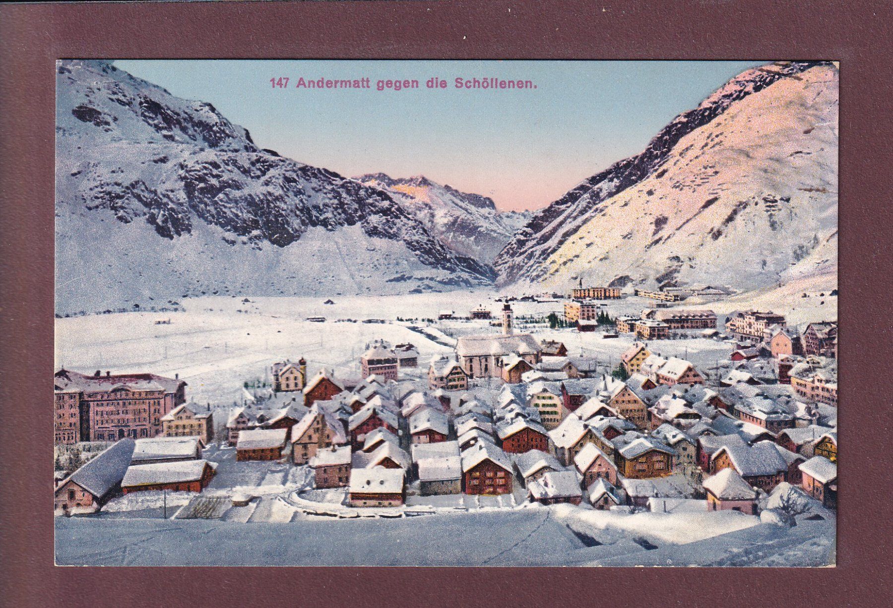 Ansichtskarten: ANDERMATT gegen die Schöllenen – Gebraucht aus Pully von nicecards