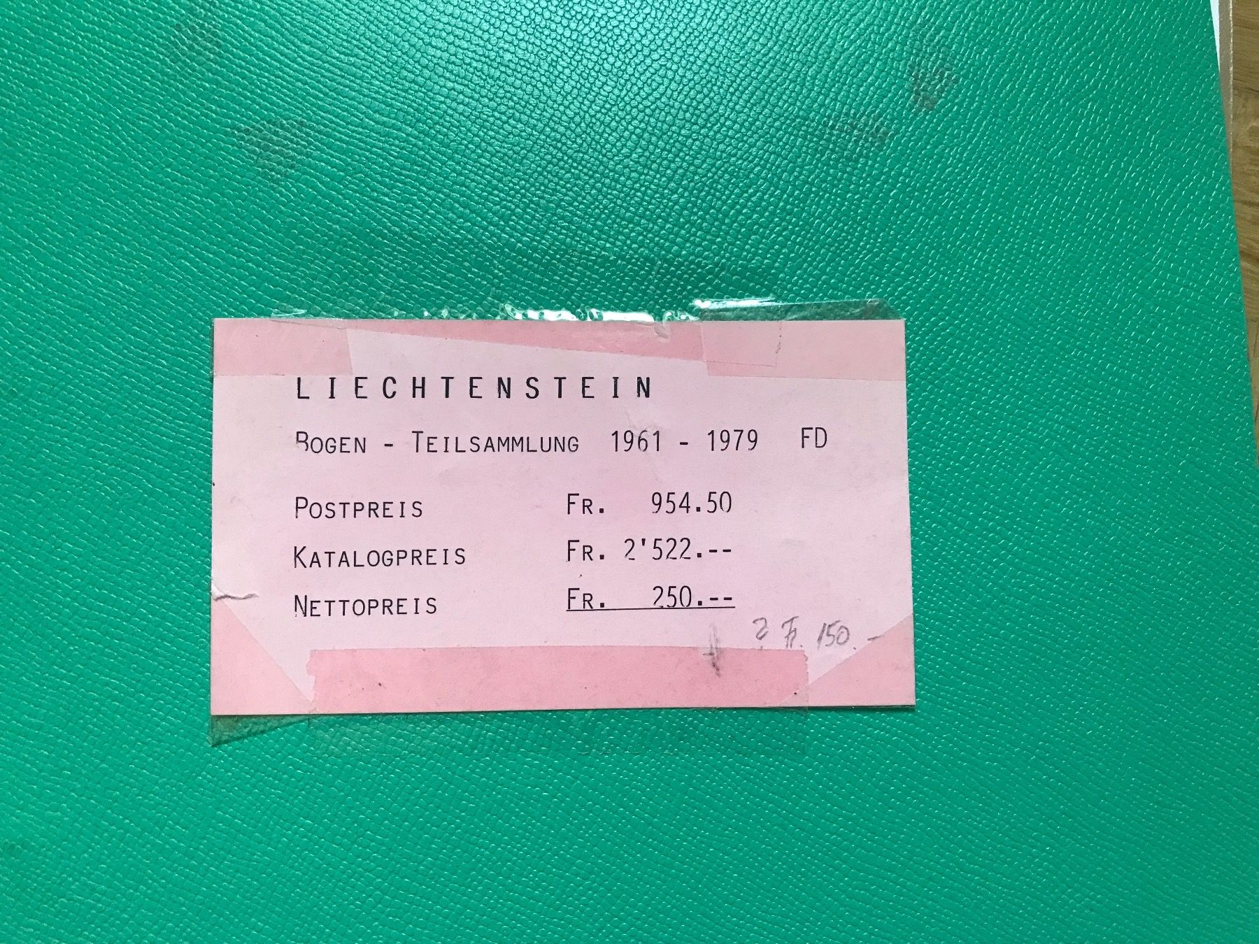 Tutti i francobolli: Liechtenstein Bogen Sammlung ab 1961 - 1979.  ET – Usato da stäfa venduto da brandy66