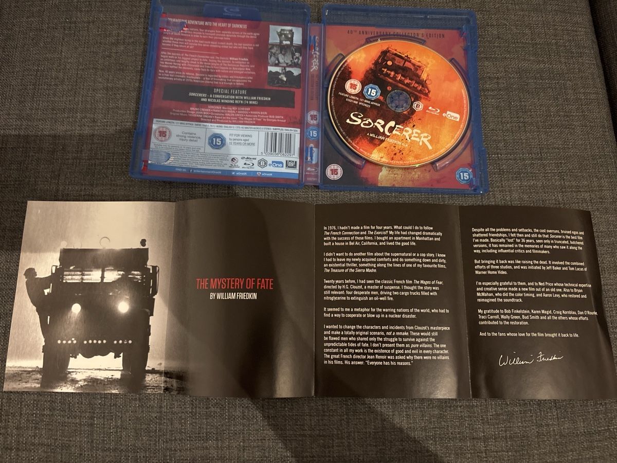 Tutti i DVDs: Sorcerer bluray UK version – Usato da Oberentfelden venduto da Rabaelikus 3