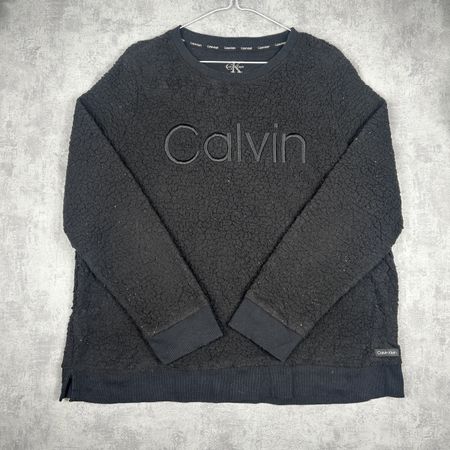 Pull Calvin Klein d'hiver, taille L, noir 