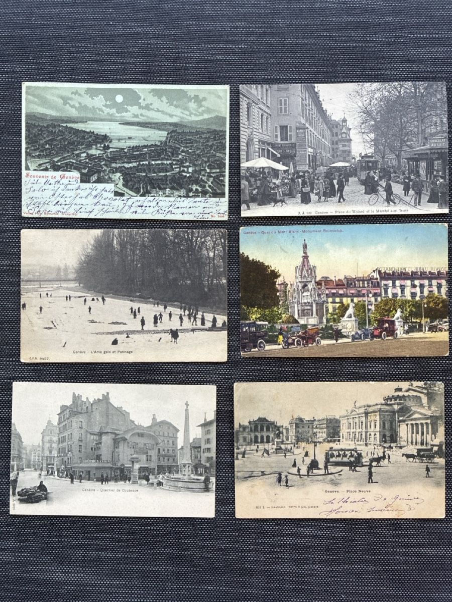 Cartoline postali: 13 Ansichtskarten Schweiz von Genf GE – Usato da Oftringen venduto da Cla.vD.74 2