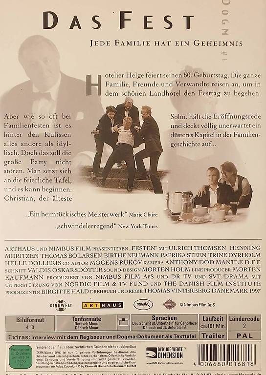 Tutti i DVDs: Film "DAS FEST" Arthaus – Usato da Othmarsingen venduto da Kamoff 1