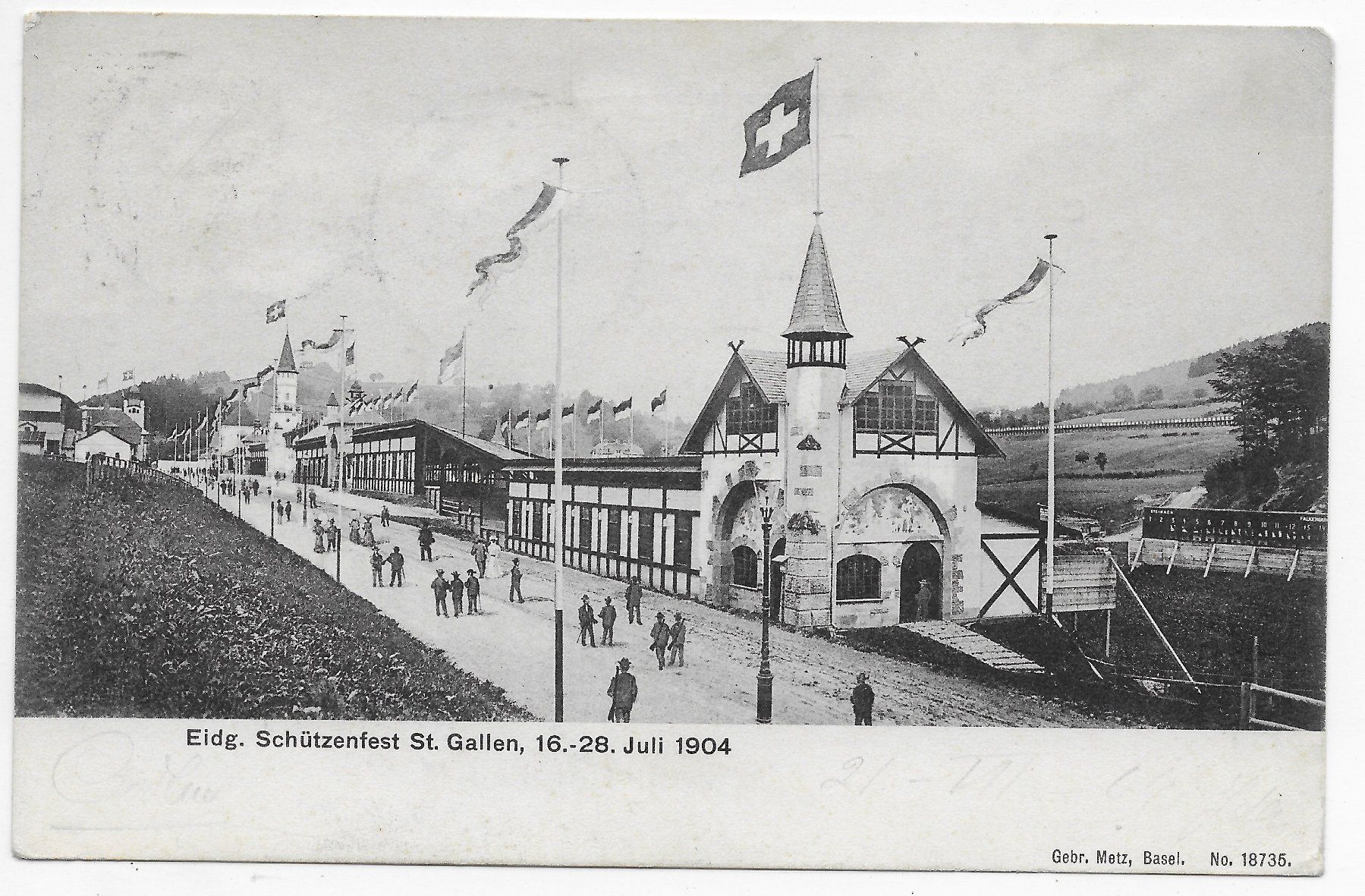 Ansichtskarten: Eidg.Schützenfest St.Gallen 1904 – Gebraucht aus Hefenhofen von Richsalz