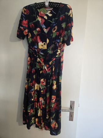 Florales Vintage Kleid, Grösse 42