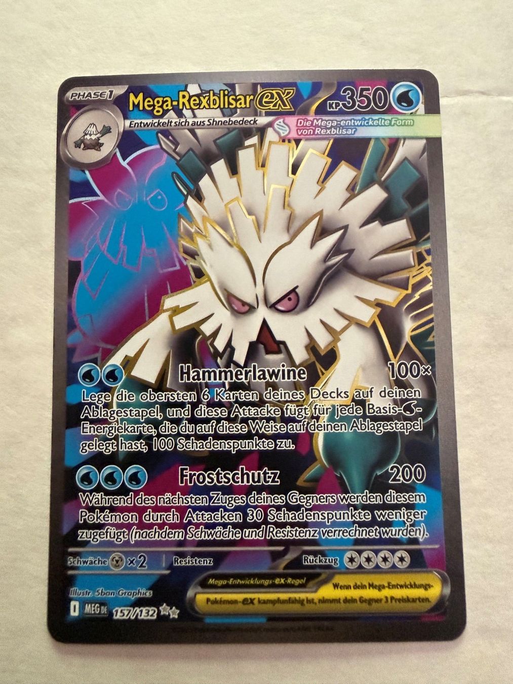 Pokémon Carte collezionabili: Pokémon Mega-Rexblisar Ex (157/132) MEG DE – Usato da Chiggiogna venduto da TheLegend88