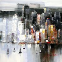 Abstrakt New York Skyline im Winter II