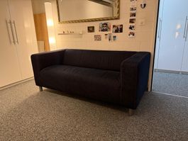 IKEA 2-er Sofa, dunkelblau inklusive Schemmel