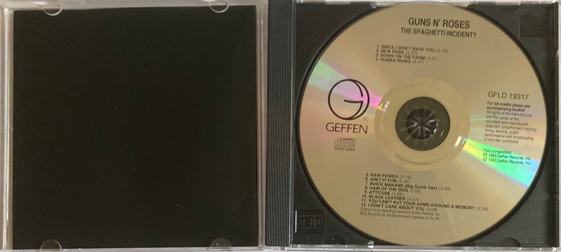 CD: GUNS N' ROSES - "THE SPAGHETTI INCIDENT?" – Usato da Poliez-Pittet venduto da Newtown-Records 2