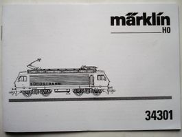 Märklin Betriebsanleitung 34301