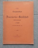 Neujahrsblatt der Feuerwerker Gesellschaft in ZH, 15 Exmpl.