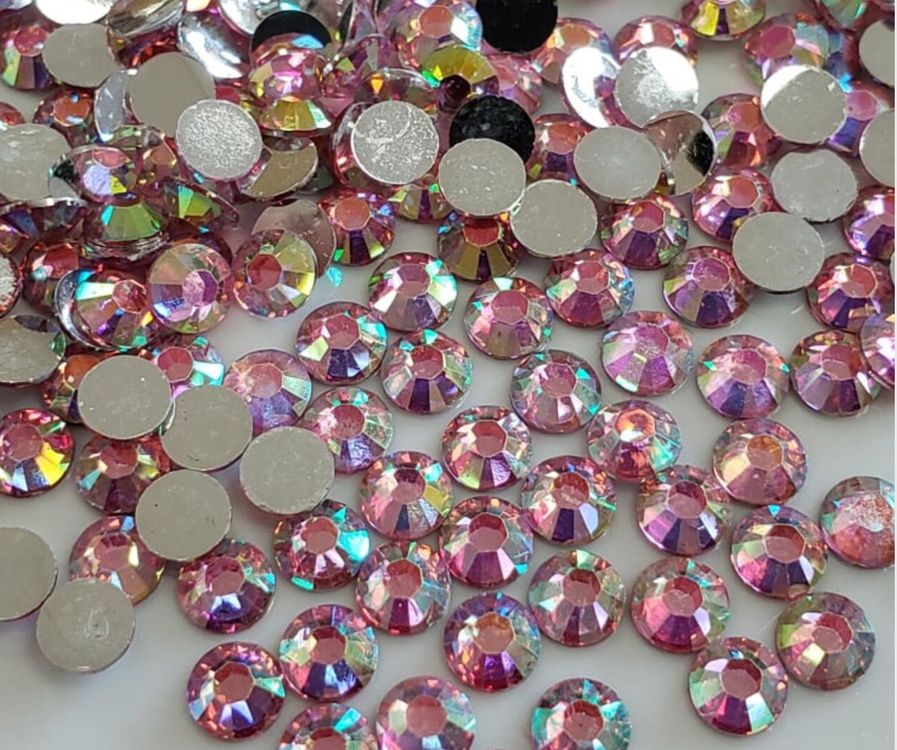 Flache Perlen & Strasssteine Set 3-10mm - Bastelset Mit Pinzette Für Gläser & Nägel