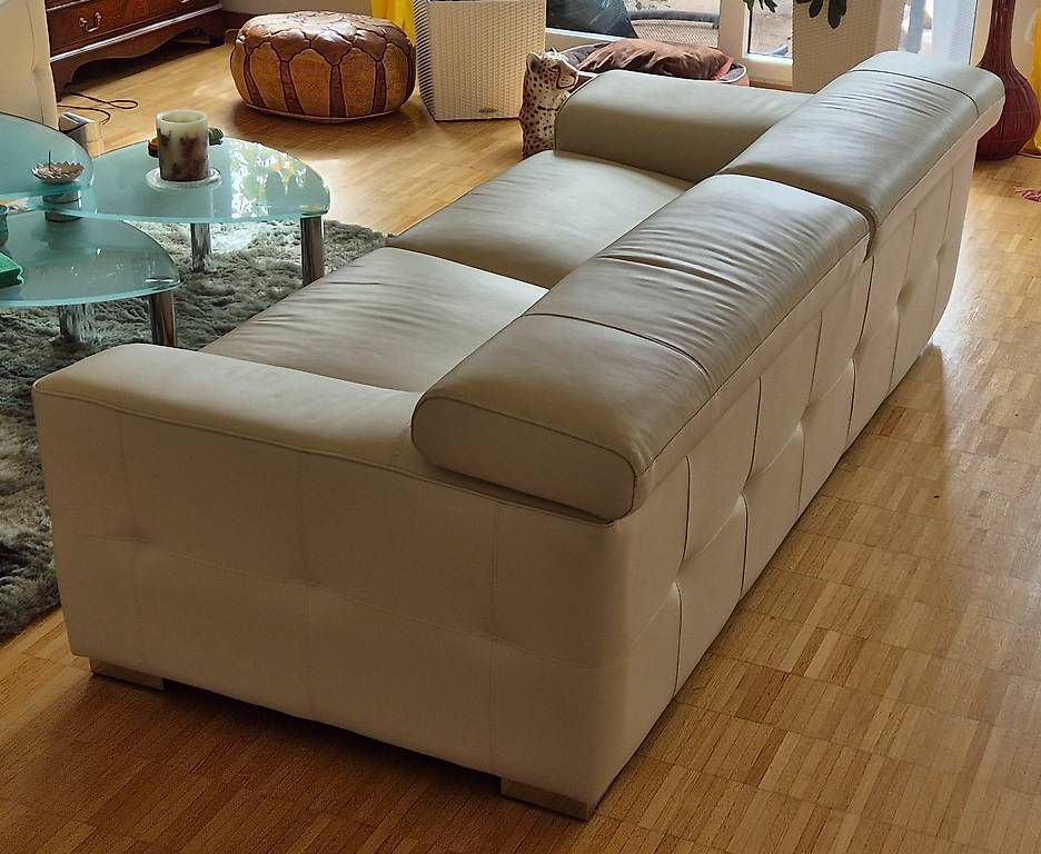 Divani: Echt Ledersofa Elfenbein-Weiss – Usato da Zürich venduto da anastacia03 3