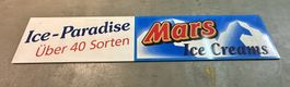 Werbeschild Metall Blechschild Mars Glace Ice Cream 60x300cm
