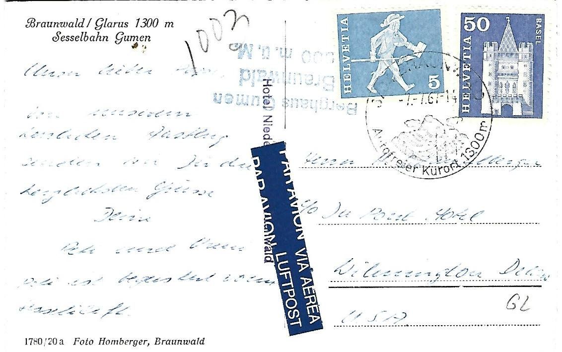 Cartes postales: Braunwald Sesselbahn Gumen – D'occasion à Wetzikon ZH par Brulu100 1
