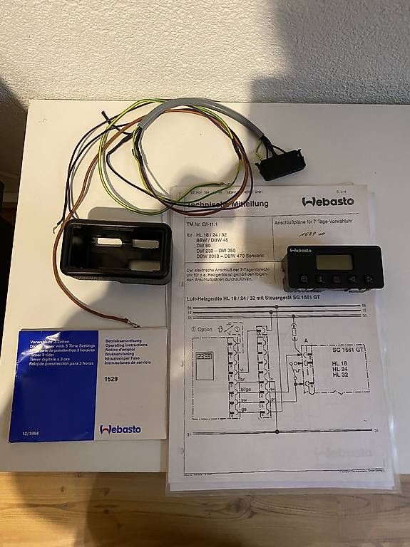 Webasto Vorwahluhr 1529 für Zuheizer 12V Standheizung (Gebraucht) in
