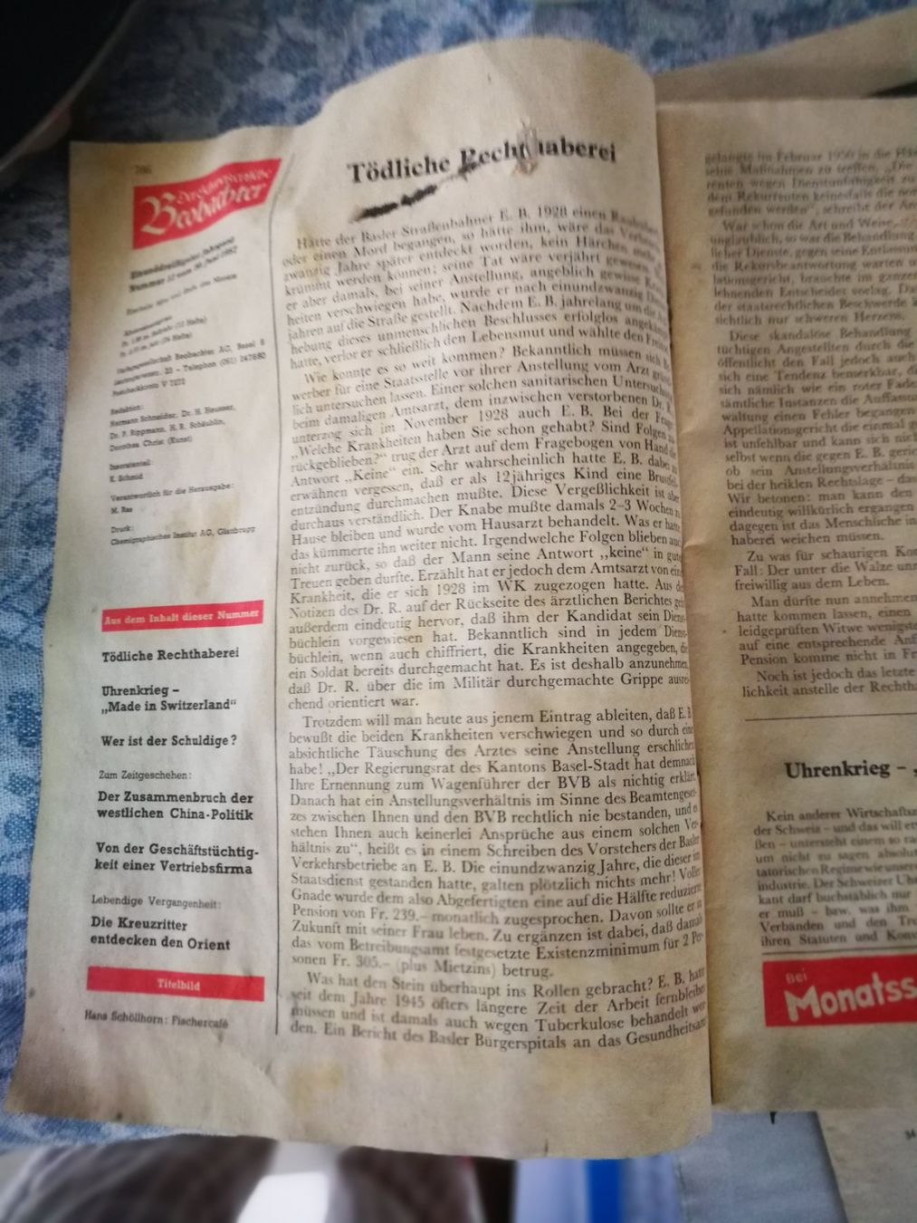 Riviste & Magazine: Schweizerischer Beobachter – Usato da Staufen venduto da Nikita0210 2