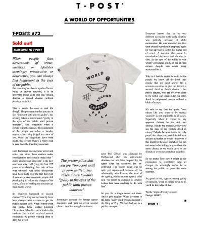 T-post.com Special T-Shirts mit Background - Grösse M