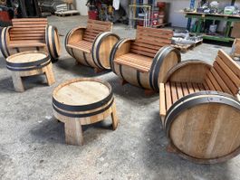 Fassmöbel aus Winfass, 6 teiliges Set