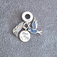 Silber Charm Schwalbe time to fly +Garantie