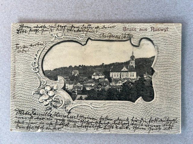 Ansichtskarten: Postkarte alt, Ruswyl, 1903 – Gebraucht aus Niederwil AG von dahu75