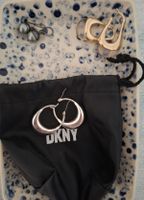 Set of 3 - DKNY silver-tone and Tatuum hoops, Pilgrim drops