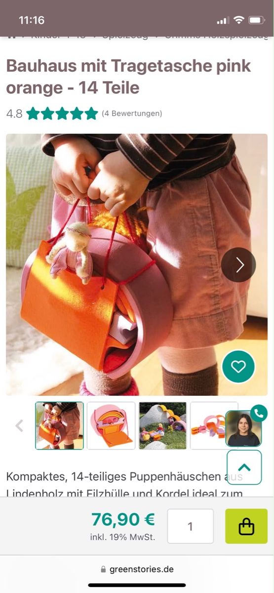 Jouets: Puppenhaus mit Tragetasche pink/orange – D'occasion à Basel par marcvo