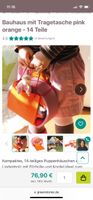 Bauhaus mit Tragetasche pink/orange