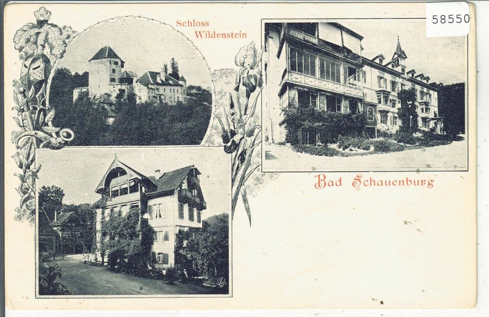 Cartoline postali: Bad Schauenburg - Schloss Wildenstein – Usato da Ettingen venduto da Kartenplanet