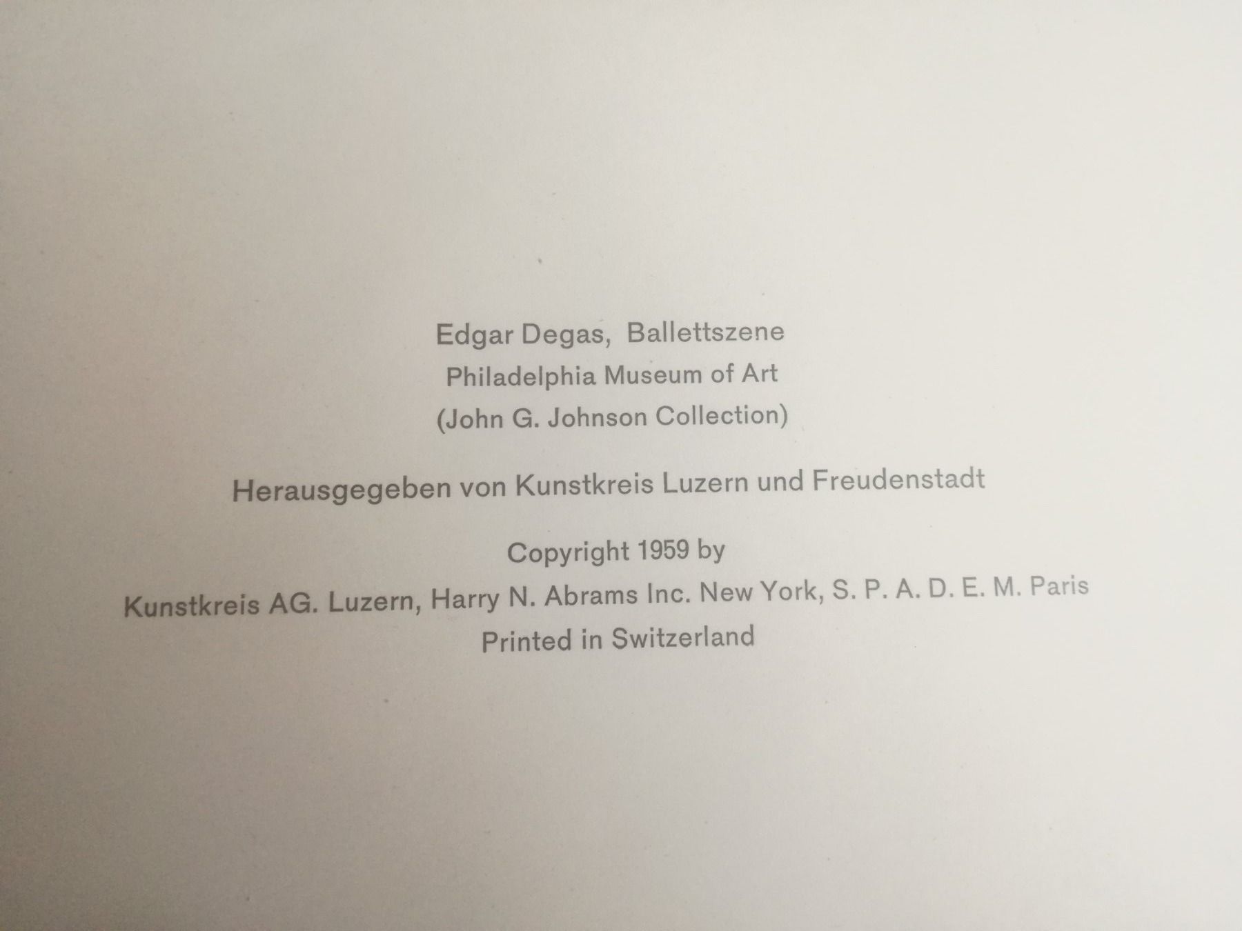 Poster & Bilder: Edgar Degas "Balletszene" – Gebraucht aus Sursee von Ursus_LU 2