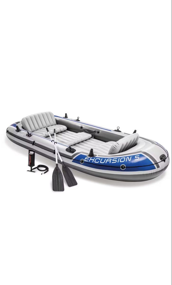 Boote: Schlauchboot INTEX Excursion 5 mit Paddel und Pumpe – Gebraucht aus St.Ursen von P.Carrel 2