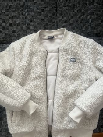 Southpole Bomberjacke Fleece Weiss Groesse L