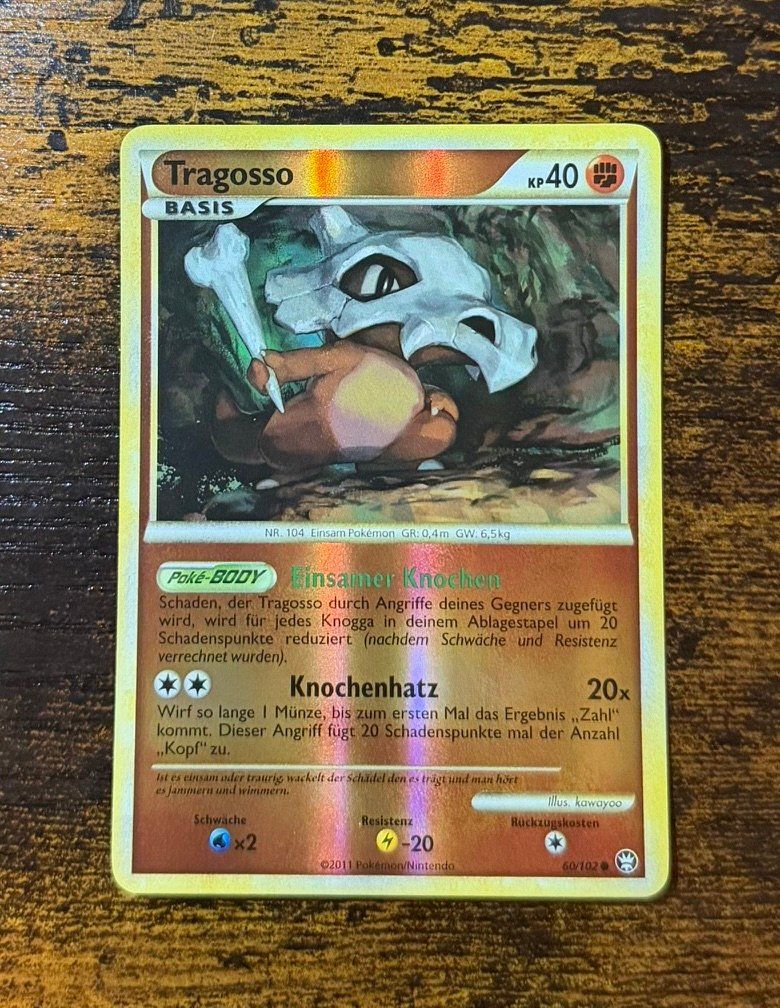 Pokémon Carte collezionabili: Tragosso Reverse Holo 60 – Usato da Zürich venduto da PEACECOCOON