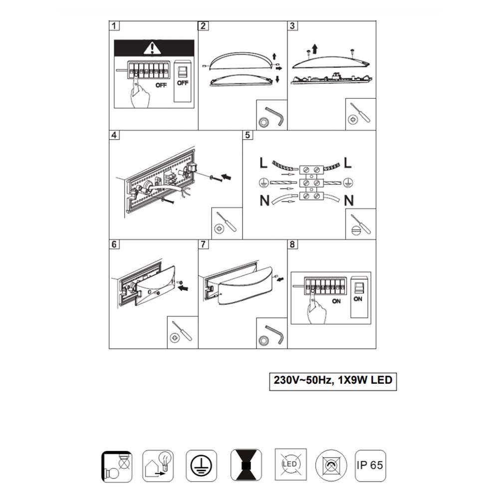 Lampade: Aussen Wandleuchte, IP65 Schutz – Nuovo (secondo la descrizione) da Kreuzlingen venduto da Smart-Light 4