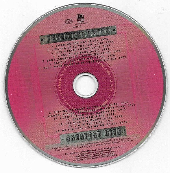 CD: Peter Frampton – Greatest Hits - Vergriffen! - a – Usato da Brittnau venduto da Zibu 2