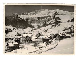 Amden Berge Schnee  Mattstock Poststempel 1956