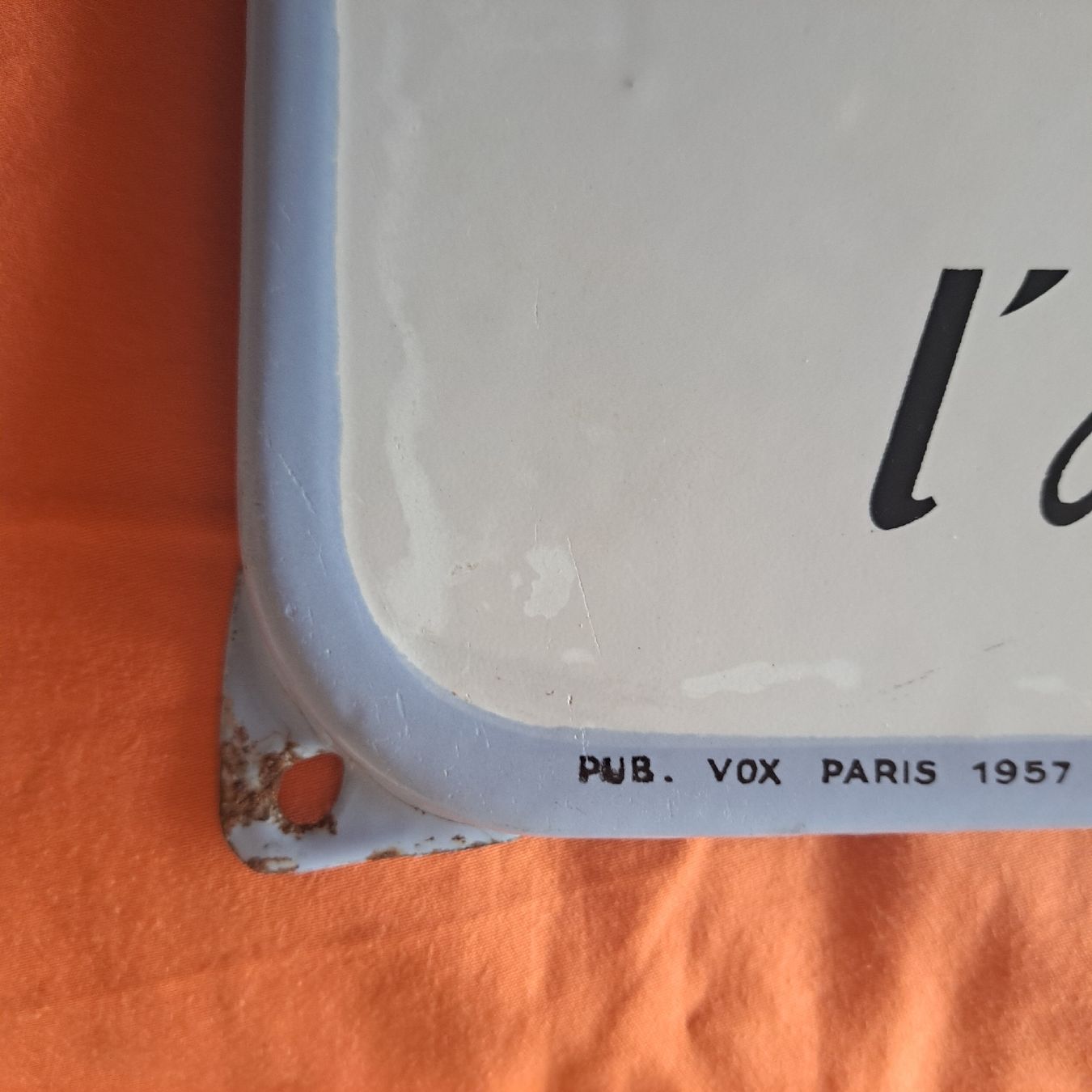 Martini Ecriteaux: Martini Original historisches Emailwerbe Schild 1957 – D'occasion à Riehen par Appia48 4