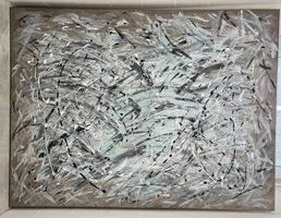 Abstraktes Acrylgemälde auf Leinwand, 120x160cm