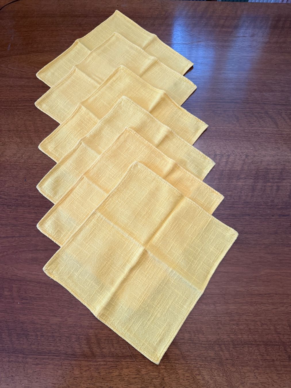 Serviettes: 6 Stoffservietten gelb Leinen 26x28cm – D'occasion à Erstfeld par Uhu1980 1