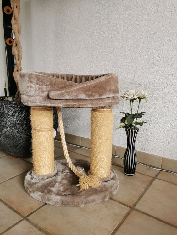 VERTAST Katzen Spielmatte Mit Zelt - Gepolstertes Kuschelbett Mit Spielzeug