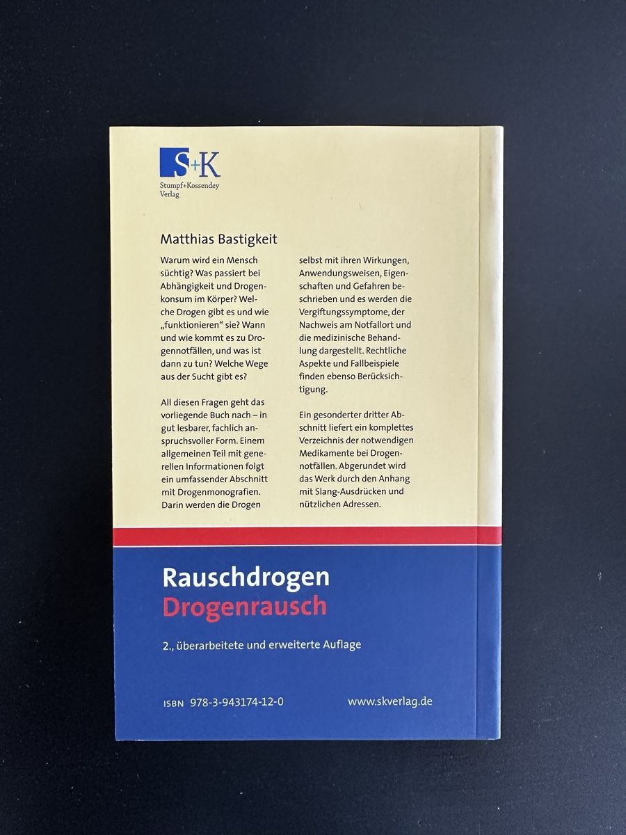 Libri: Buch Rauschdrogen-Drogenrausch Matthias Bastigkeit – Usato da Suhr venduto da eeela01 1