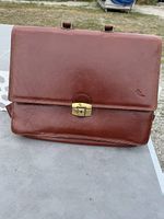 Ledertasche braun mit Schloss und Reissverschluss guter Z...