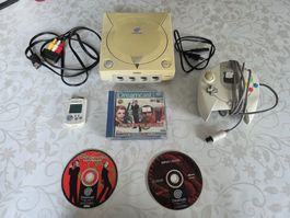 Sega Dreamcast + 2 Jeux Console Rétro Vintage