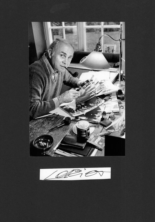 LORIOT ( VICCO VON BÜLOW ) ORIGINAL SIGNIERUNG PASSEPARTOUT Kaufen